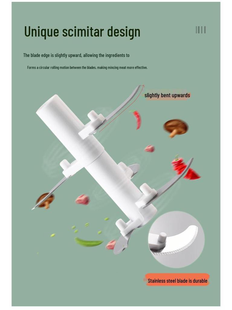 Multi-Function Manual Vegetable and Meat Chopper: Hand-Pull Garlic Mincer, Dumpling Filler, Vegetable Cutter