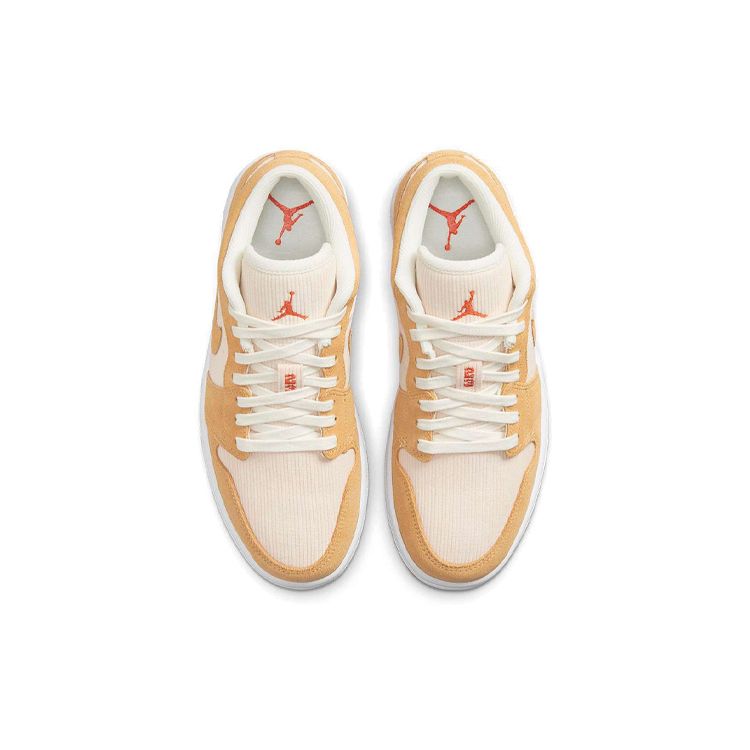 Air Jordan 1 Low SE Twine Women Sneakers Tan Orange-Quartz Sail DH7820-700
