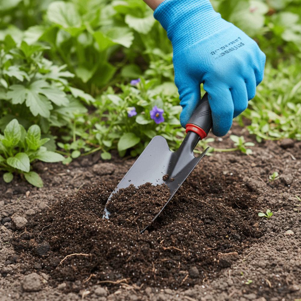 Multifunctional Small Digging Soil Shovel Black Handle Planting Tool Durable Garden Trowel Garden