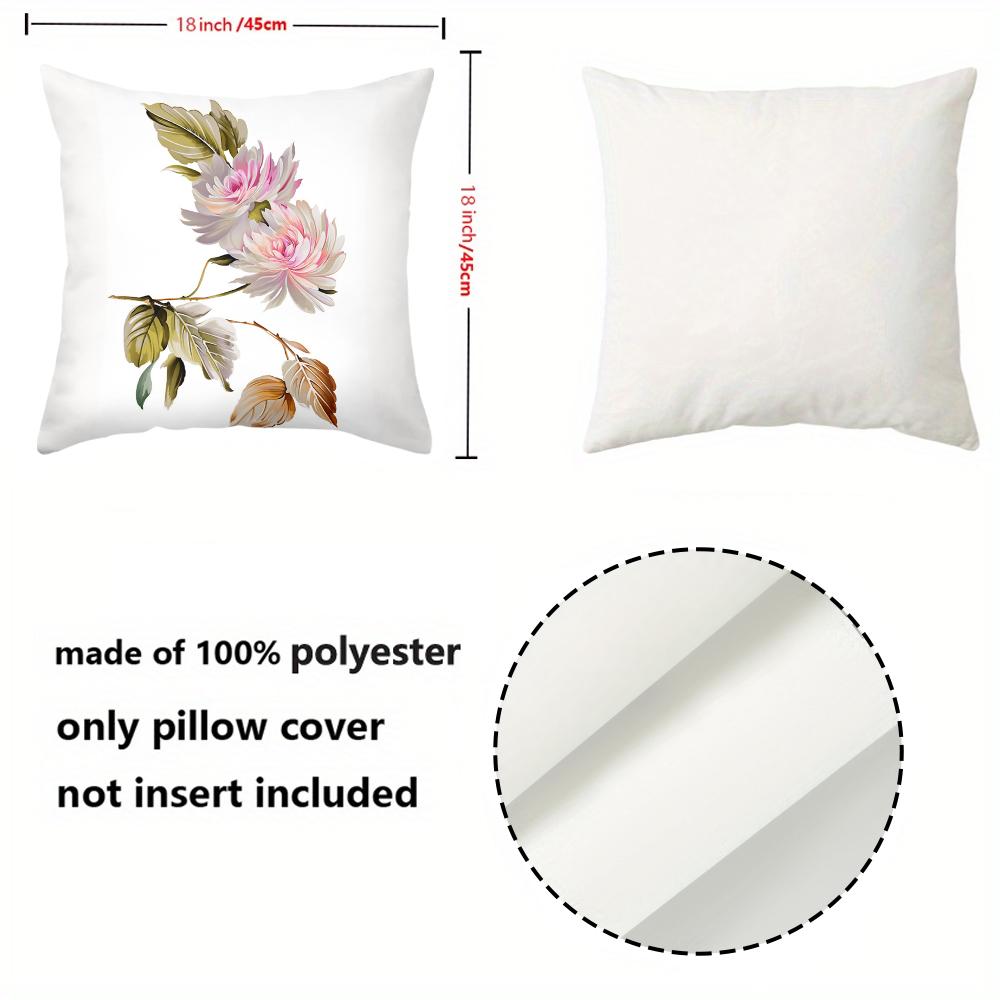1 Pieces Vintage Watercolor Floral Throw Pillow Covers Pattern Cushion Cover Suitable For Sofa Bedroom Car Pillow Cover