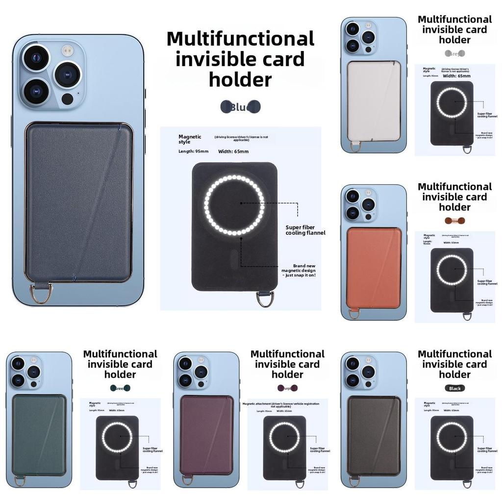 Magsafe Card Holder Wallet With Magnetic Stand For Phone And Desk Organization