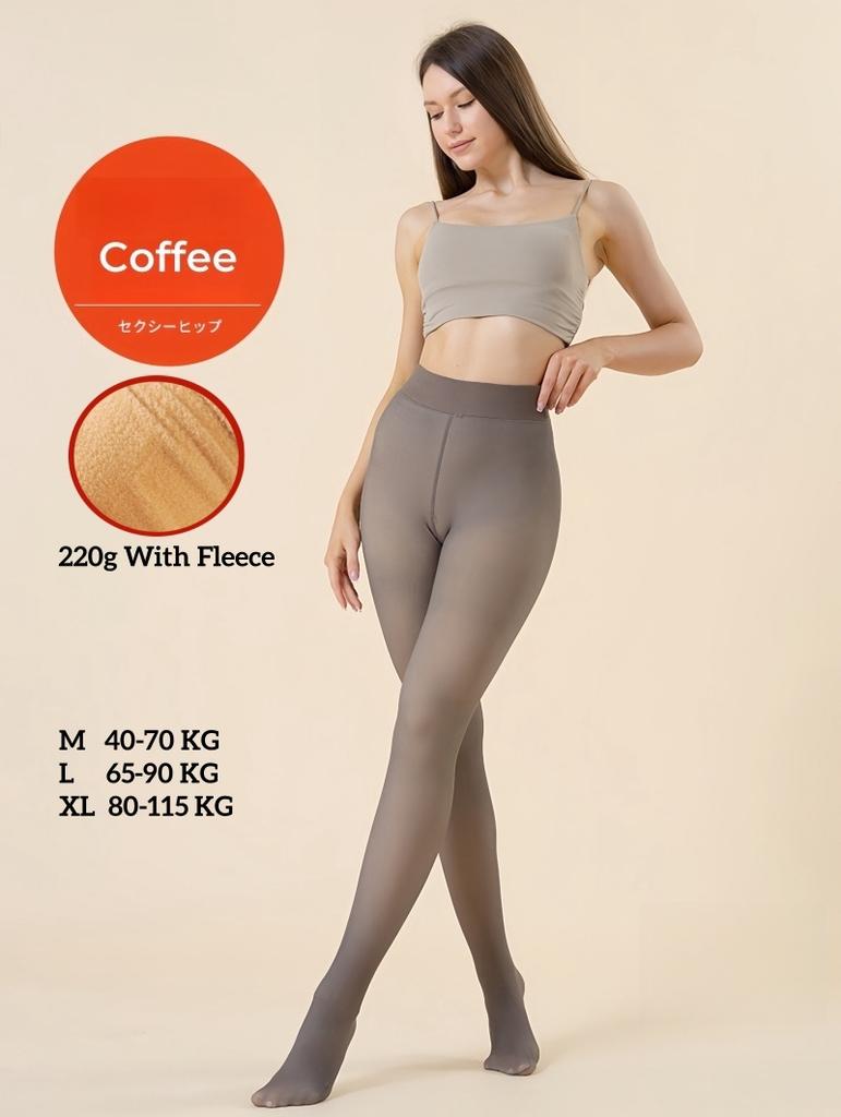 Plus Size 115Kg Thermal Stockings Woman Warm Insulated Tights Sexy Women Pantyhose Fake Stockings Skin Effect Translucent Tights
