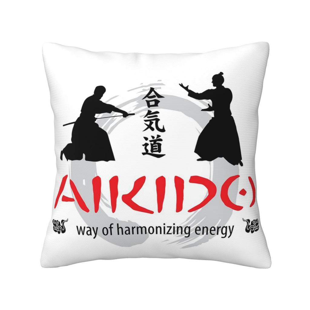 Aikido Square Pillowcase Cushion Cover Pillow Case Throw Pillow Cover for Home Sofa Living Room