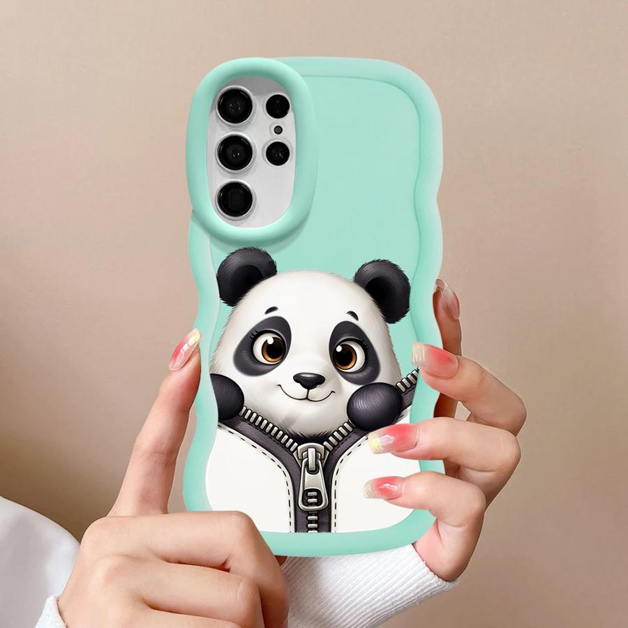 Animal Panda Soft Phone Cover Case for Samsung Galaxy A26 S21 S25 S24 S22 Ultra S20 FE A25 S23 Plus A54 A35 A34 A36 A55 A24