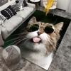 Cool Cat with Sunglasses Rug for Fun Living Spaces - Quirky Pet Lover Home Accessories Anti slip carpet can be machine washed