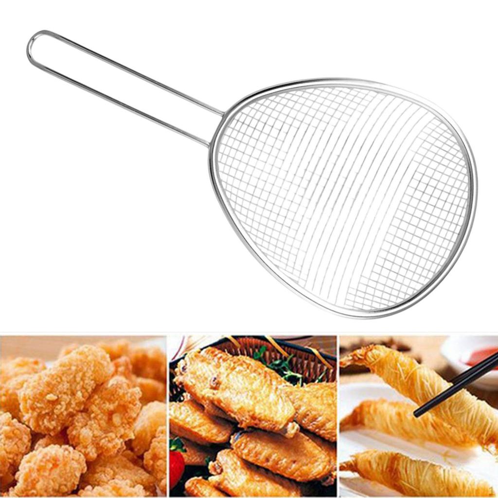 Coarse Mesh Kitchen Strainer, Metal Skimmer, Food Vegetable Scoop