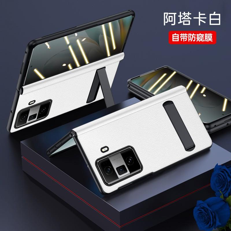Premium Genuine Leather Flip Case Honor Magic Vs3 With Built-in Kickstand Magnetic Full Protection Screen Protector