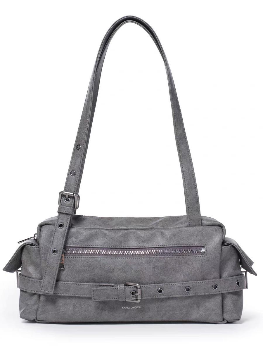 Korean Niche Song Yuqi Style Soft Leather Saddle Crossbody Bag for Women