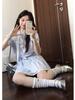 Summer Korean Style Polka Dot Striped Tiewaist Dress For Women