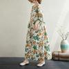 Autumn Art Retro Print Loose Slimming Plus Long Sleeved Mid Length Casual Dress for Women Dresses