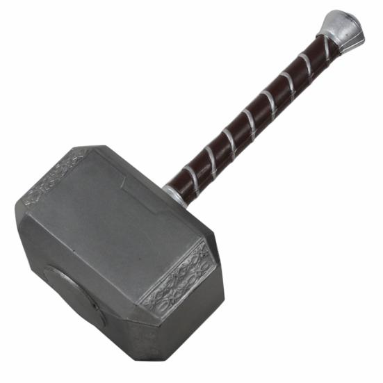 Avengers4 Thor Hammer Polyurethane Handheld Cosplay Prop Halloween Party Costume