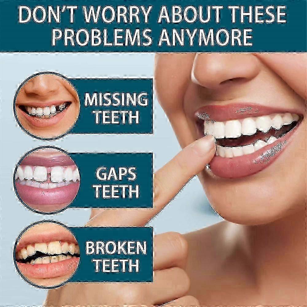 Adjustable Snap-On Denture Set 1-3pcs - Temporary Tooth Modification for Gap Filling and Cosmetic Dental Solution