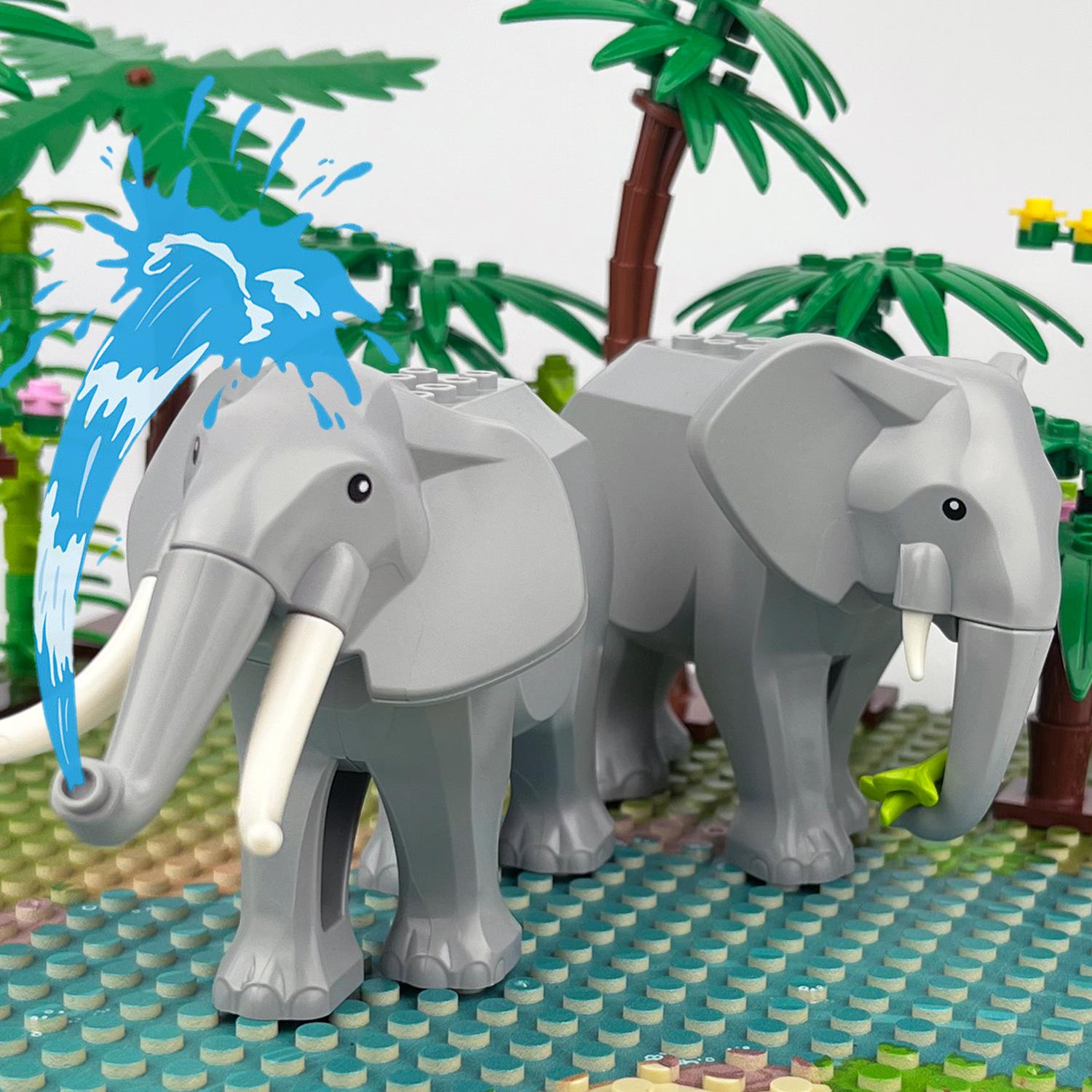 Bai Fen Bai Toys Unisex Kids Purple Moc Elephant Building Blocks Animals Bricks Toys Kids Gift