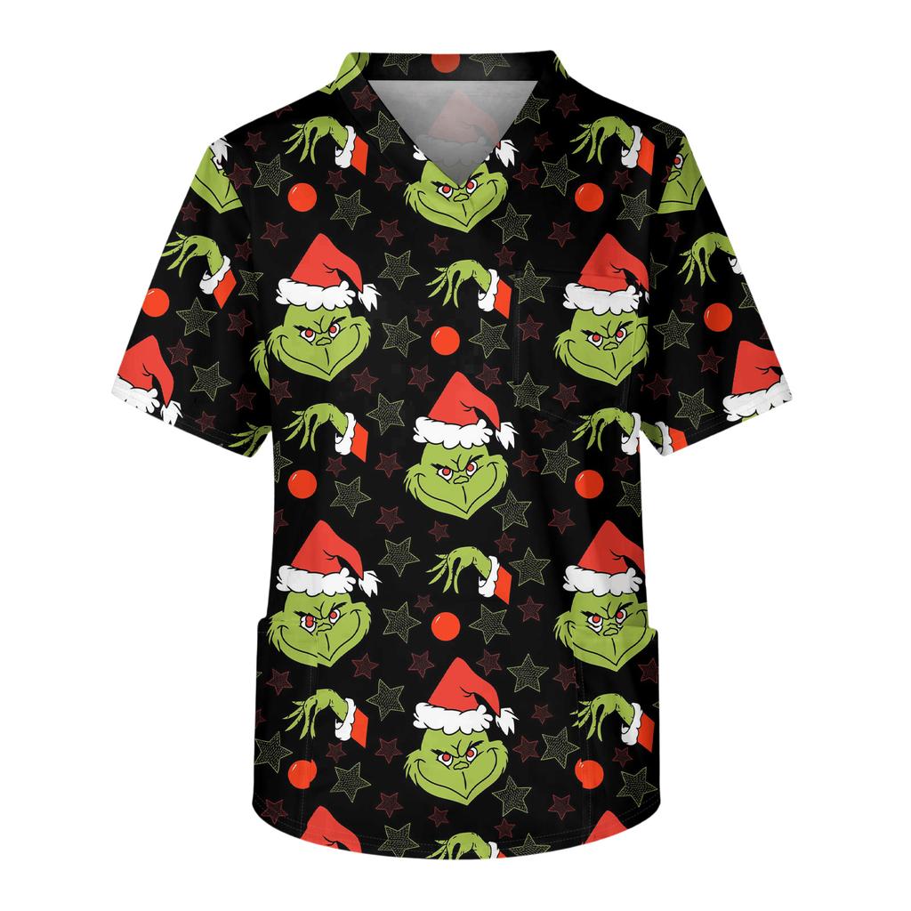 Pánské ležérní tričko s krátkým rukávem, véčkovým výstřihem a potiskem, s přední kapsou