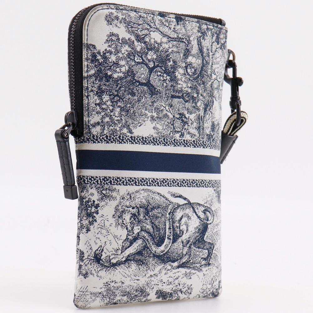 Dior Dior Travel Multifunction Shoulder Bag Toile de Jui Pouch Black / white Nylon Women Used