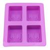 Party Dessert Silicone Mold Multi-purpose Tree Shape 4 Hole Square Soap Mold Crafts Chocolate Cake Molding Handmade Tools