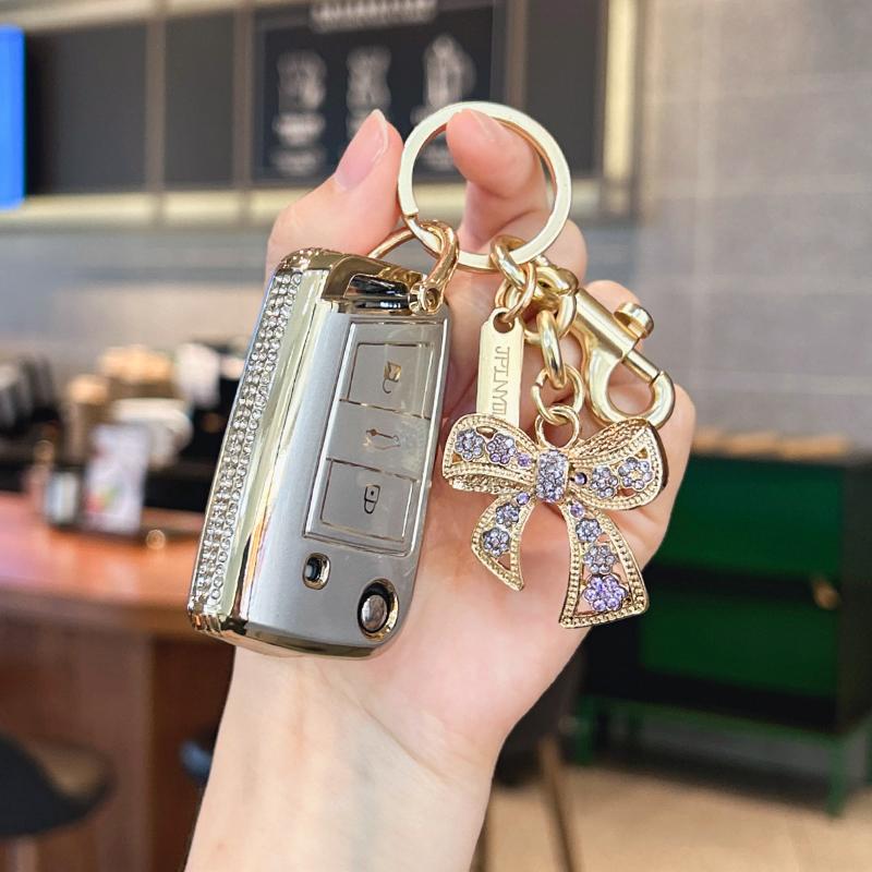For Volkswagen Keycase Sagitar Lavida Lamando Bora Polo Teramont Cc Tiguan T-Roc Taylor Golf Keycover Key Shell Keychain Car Key