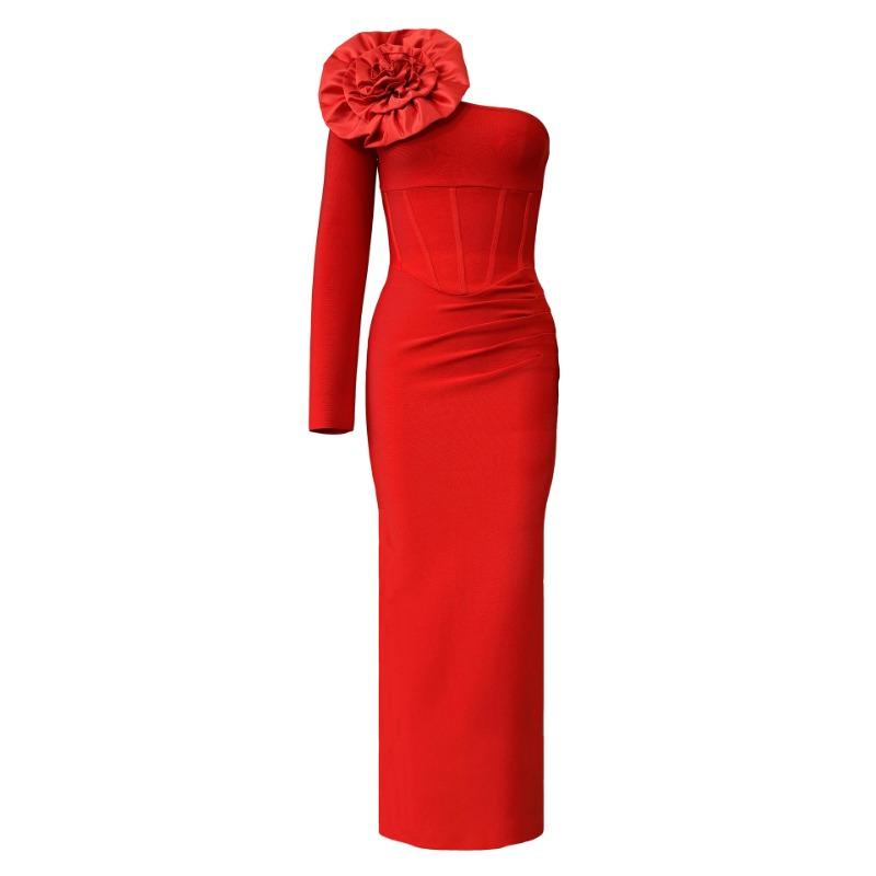 Summer New Fashion One Shoulder Bandage Dress Slim Sexy Hip Wrap Skirt Women's Clothing