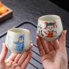 Nezha Attacks the Sea Series Cultural Creation Ru Kiln Open Pattern Personal Use Master Cup High-end Tea Cup Three Talents Cover