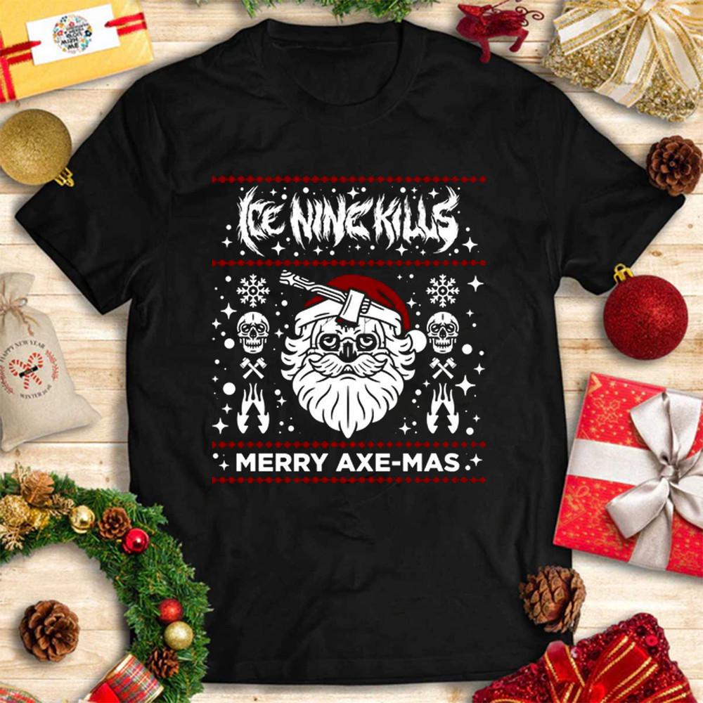 Ice Nine Kills Merry X Mas black T Shirt Size S-5XL GS047 Unisex T-Shirt S