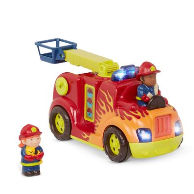 B. Toys Fire Engine with 2 Firefighter Figures, Fire Truck with Sound & Light, Car Toy, Working Vehicle, Emergency Vehicle, Pretend Play, Age 1.5