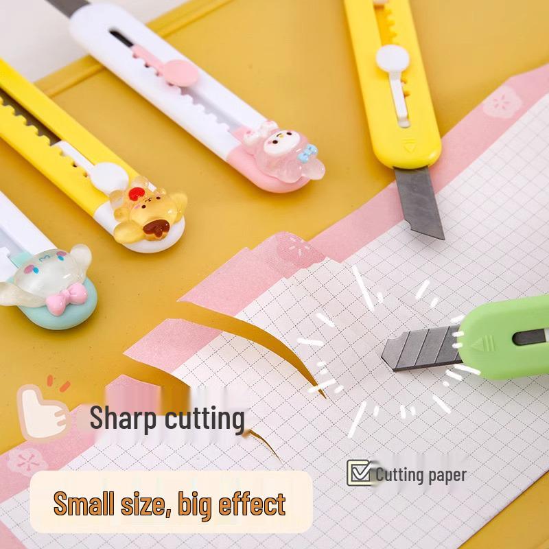 Mini Portable Cartoon Utility Knife for Students and Office Use