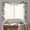 Ghirlandă de Trandafiri Albi de 220 cm Fabricată din Material Rezistent la Decolorare pentru Decor de Arcadă de Nuntă de Lungă Durată Utilizare Interioară Exterioară