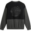 Li Ning Badfive Pullover Round Neck Loose Sports Long Sleeve Sweatshirt Men Sweatshirt Dark-Gray Black AWDU267-6