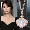 2022 Lifetime Necklace Pendant Shell Zircon Ins Simple Niche Clavicle Chain Elegant Versatile Shu