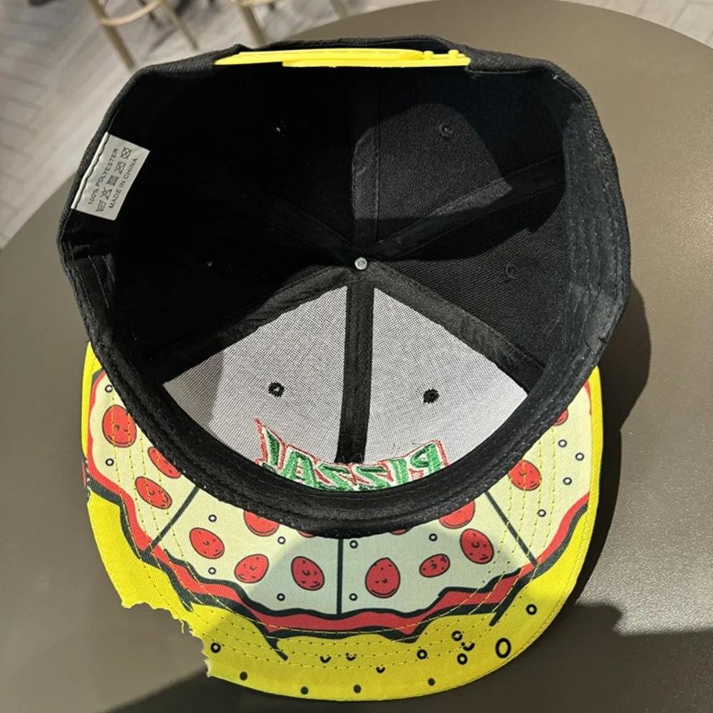 High Quality Casual Hip Hop Hats PIZZA Embroidery Adjustable Baseball Cap Breathable Snapback Hats Unisex