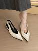 Temperament pointed back empty shoes bag head sandals summer gentle evening wedge heel shoes women