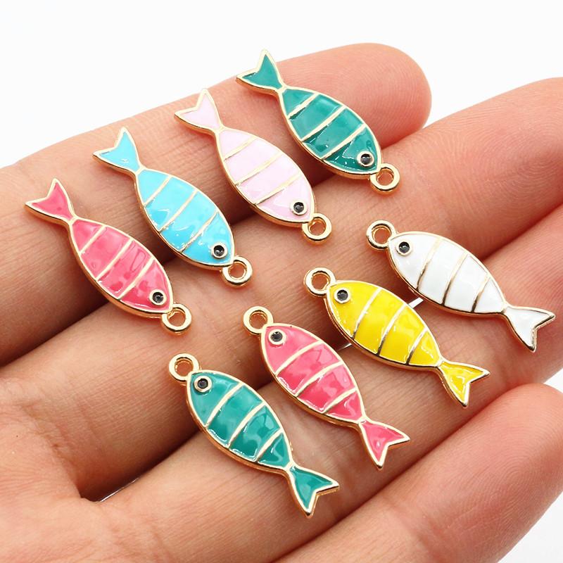 20pcs Enamel Fish Year Number 2026 Charms Pendant DIY Jewelry Making Craft Accessories for Earrings Necklace Bracelet Keychains