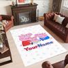Peppa Pig Personalized Text Floor Rug Office Rug Design for Balcony Hallway Bedrooms Game Room Antislip Carpet Anime Office Decor