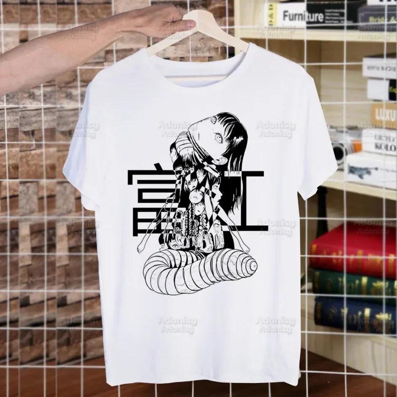 Junji Ito Tomie Shintaro Kago Horror Japan Manga Streetwear T Shirt Harajuku TShirts Short Sleeve Casual T-Shirt Tops Tees