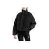 Adidas Colorblock Striped Loose-Fit Stand Collar Down Jacket Women Outerwear Black HM2627