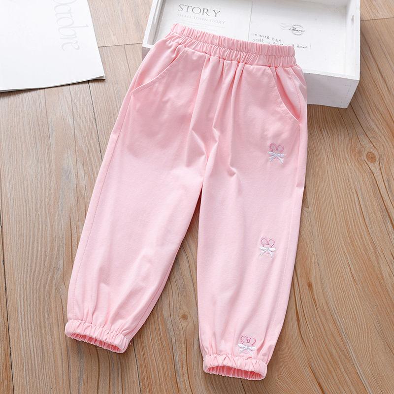 Children's Fashion Pants Girls' Summer Clothes Princess Baby Casual Cropped Pants Thin Design for Summer