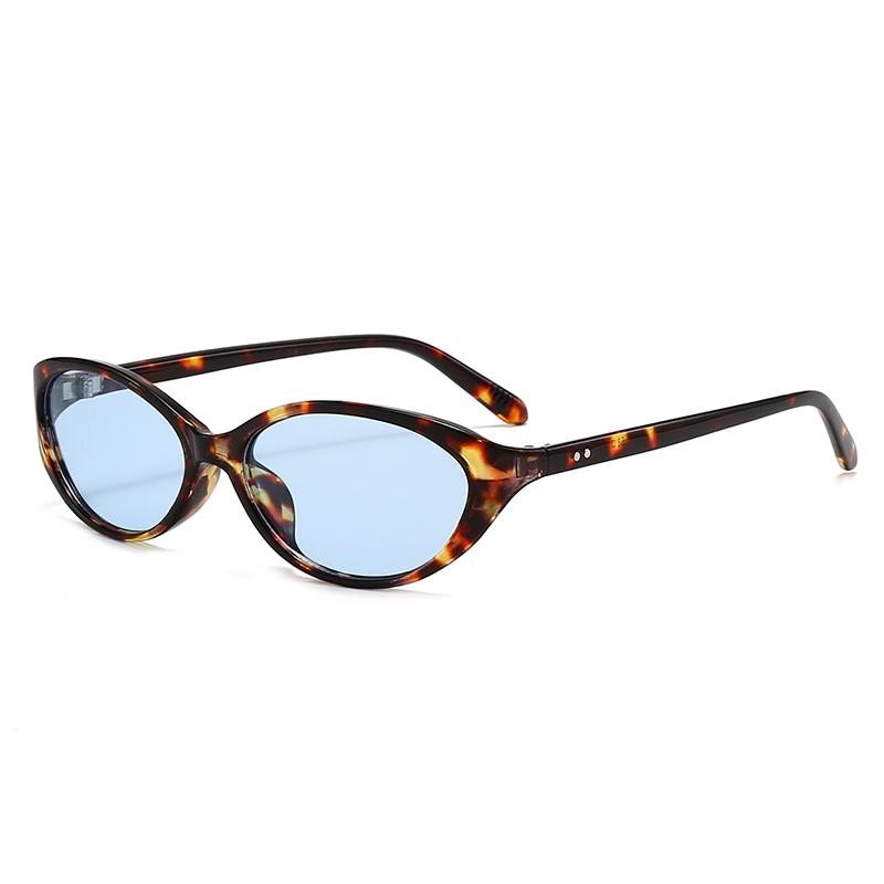 Cycling Fashion Rivet Cat Eye Sunglasses Women Luxury Brand Designer Shades Leopard Frame Sun Glasses Female Vintage Eyewear