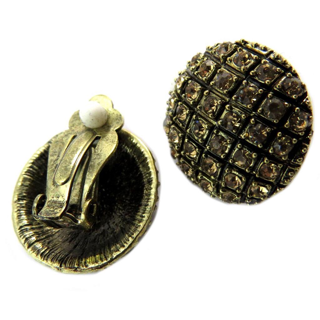 Les Trésors De Lily [P4673] - Golden 'Sissi' Designer Clips - 22 Mm