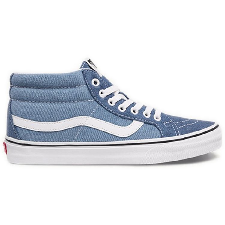 Vans Sneakers Skater Unisex Sk8-Mid Reissue Mid-top Denim Blu Bianco VN0A3MV8Q69