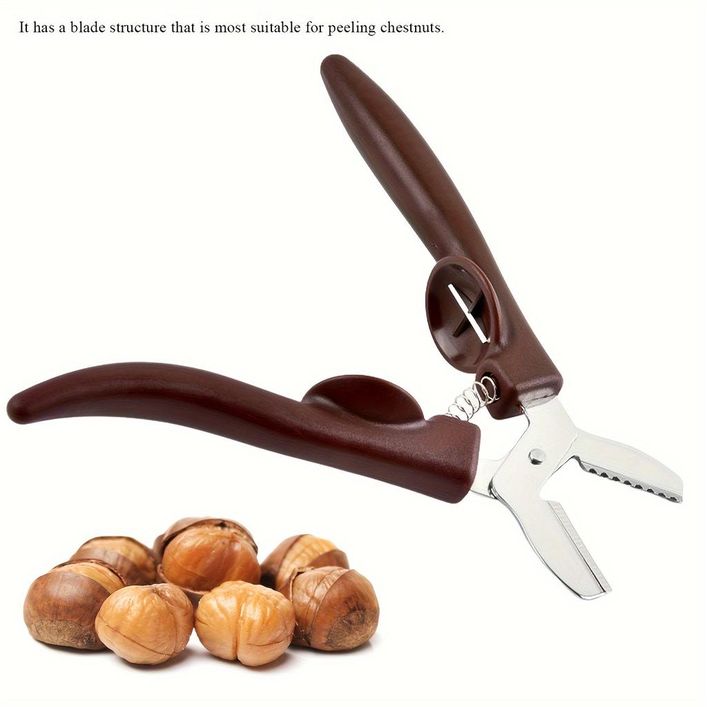 1PC Rugged Stainless Steel Chestnut Cutting and Cracking Tool, Sheller for Roasting Chestnuts and Candy Making, Stainless Steel Kitchen Gadget