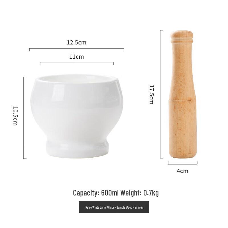 Ceramic Mortar and Pestle Set