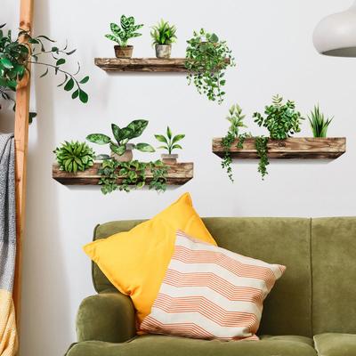 Kreative Wandaufkleber Topfpflanze Aufkleber Selbstklebende abnehmbare Wandbild DIY Wand Kunst Home Dekoration Zubehör