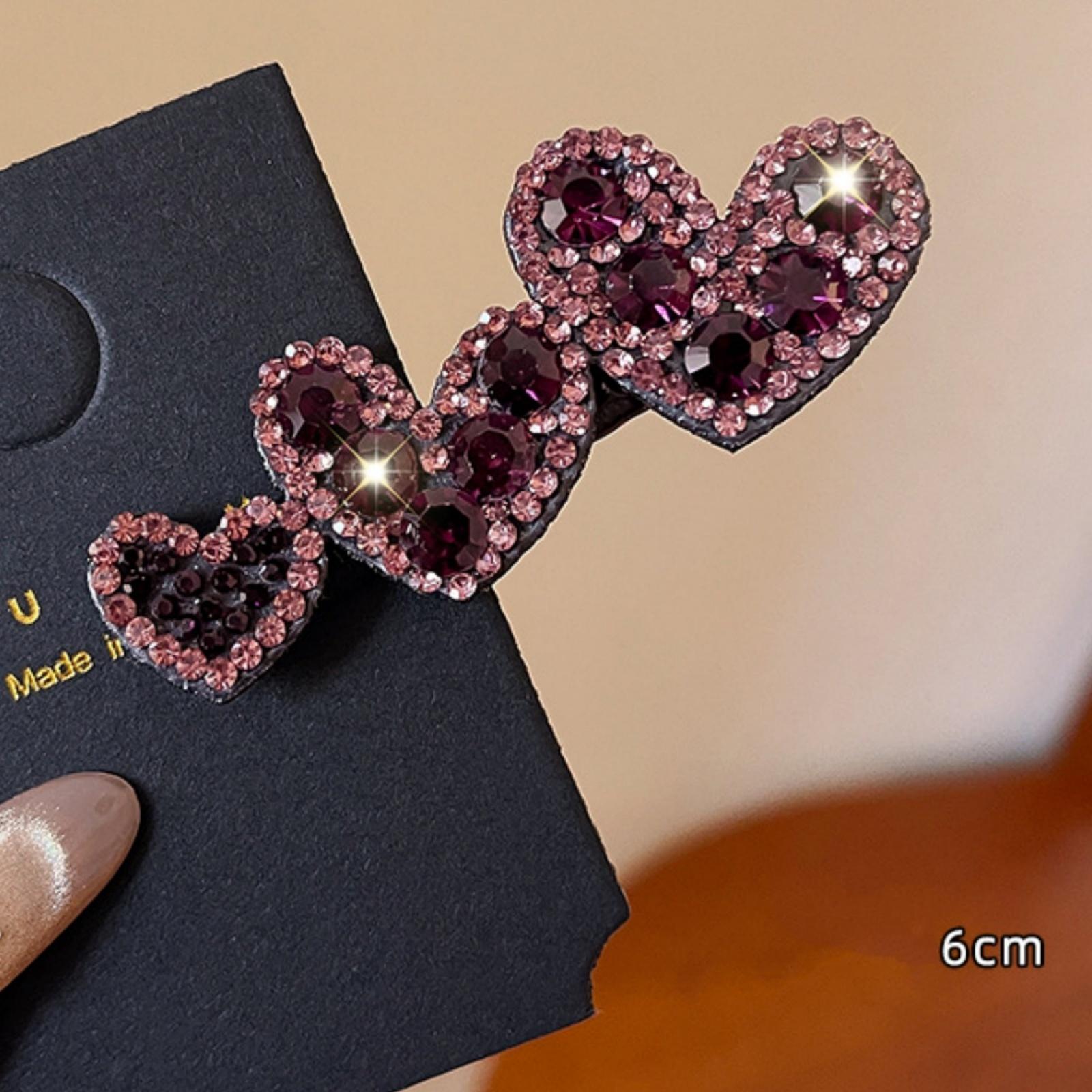 

2PCS Black,Velvet Hair Clips,Hair Clips,Glitter Diamonds,Premium,Rhinestones,Bow,Duckbill Clips,Forehead,Shattered Hair Clips Ba