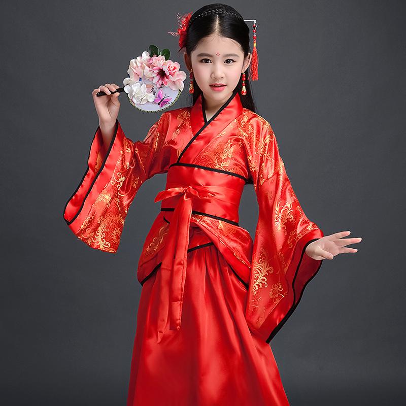 Children's Hanfu Fairy & Guzheng Performance Costume - Women's New Tang Suit Style
