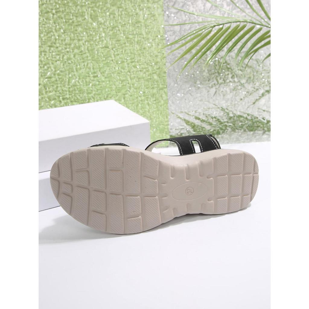 Ladies' Elegant Mary Jane Sandals - Adjustable Ankle Strap, Breathable Toe and Cushioned Insole, Summer Beach Slope Heel Design Open Toe Sandals