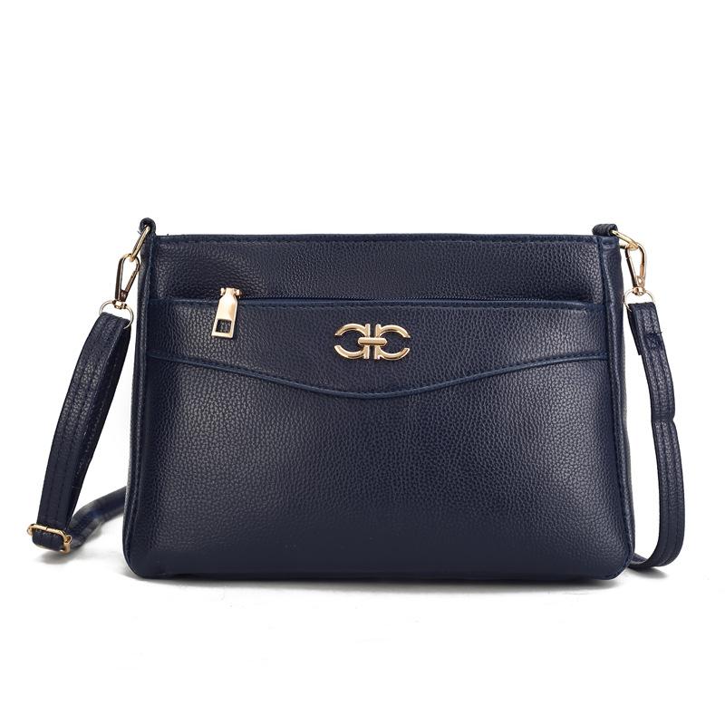 Bag Women's Night Market New Large-capacity Women's Shoulder Bag Solid Color Lychee Pattern Oblique Span Bag