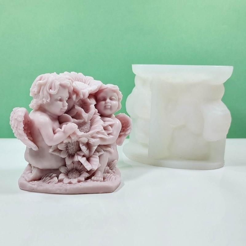 3d Candle Silicone Mold, Sculpture Candle Mold for Candle Resin Craft Gypsum Ornament Home Decorations