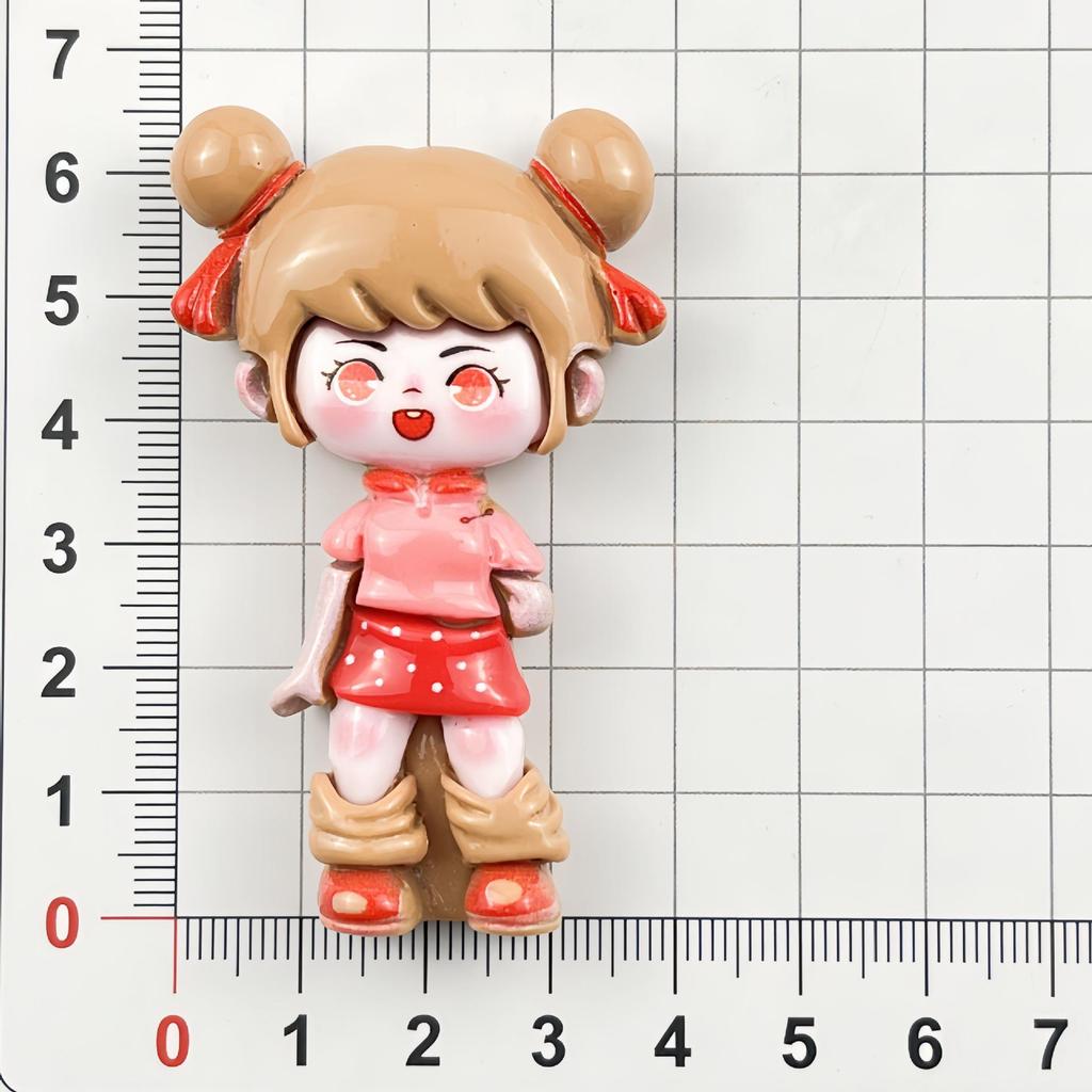 Cartoon DIY Resin Accessories: Skirt Girl Handmade Cream Glue for Hair Clips, Phone Cases, Keychains, and Crocs Buckles.