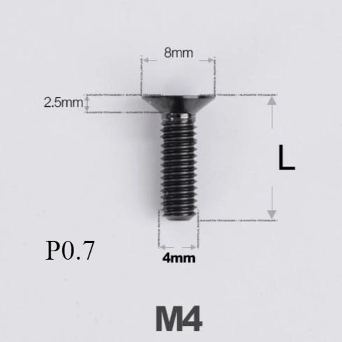 M4*8 10 12 14 16 18-50mm TC4 GR5 Titanium Alloy Torx Flat Countersunk Screw Bolt for Bike Bicycle Road Bike Multiple Colors