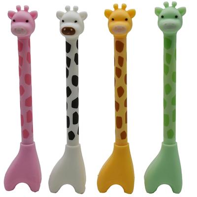 Maydahui Cute Giraffe and Deer Ballpoint Set of Black Stylish Animal Gel Ballpoint Adorable Stationery for Office Gift Pens, 12, Ink, 0.5mm, Pens,